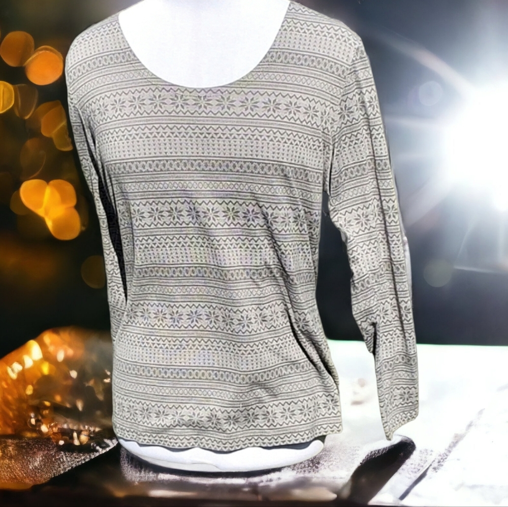 Soft long sleeve winter fall gray shirt sz Lg